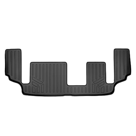 Smartliner Custom Fit 3rd Row Floor Mats Liner with 2nd Row Bench Seat for 2016-2022 Mazda CX-9, Black SC0257